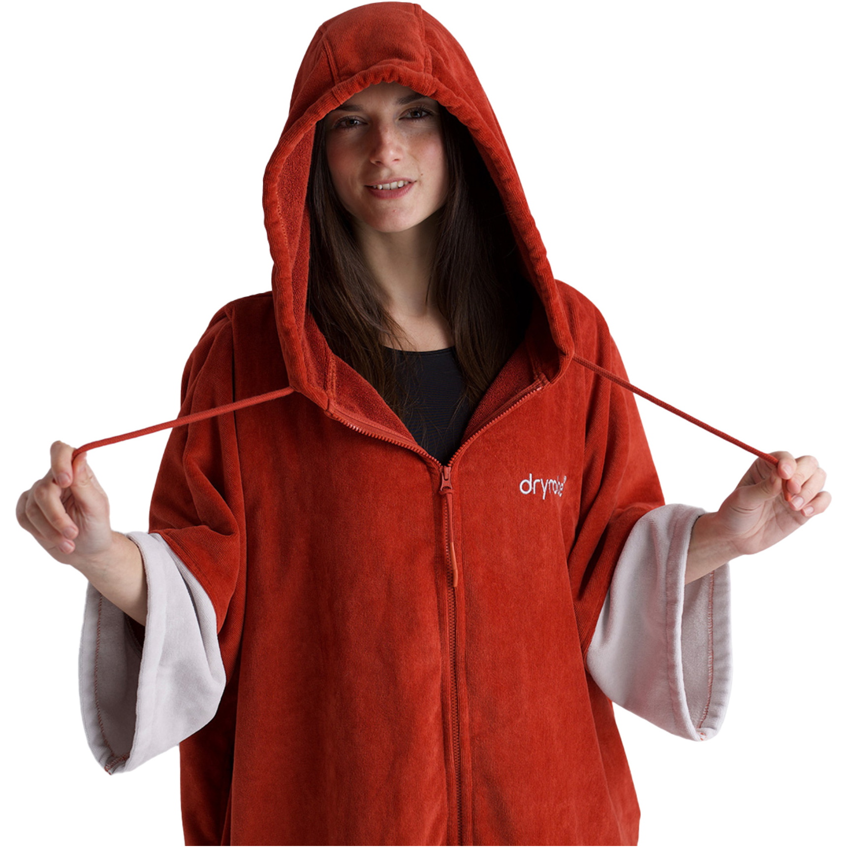 2026 Dryrobe Full-Zip Organic Towel Robe ORGANICFZTRBO - Burnt Orange